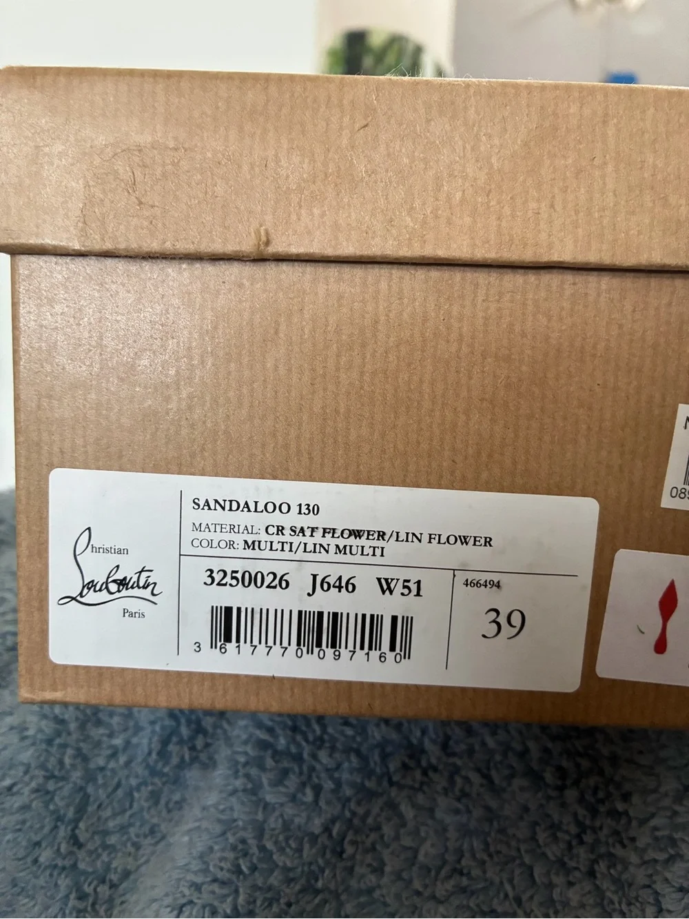 CHRISTIAN LOUBOUTIN SANDALOO BLACK MULTICOLOR SATIN LEATHER PLATFORM SANDAL SZ39